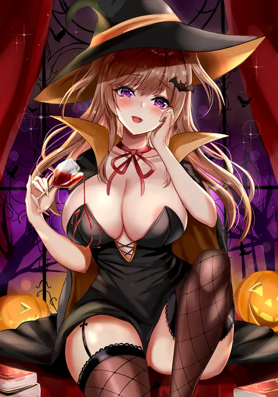 Trick or treat! Either she gets a faceful of cum or a nice yummy mouthful. That, if she can choose before you get tired and close the door on her face.
