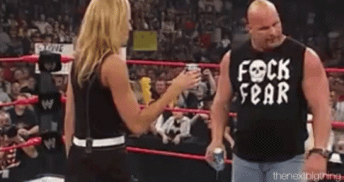 You hit her with a devastating STUNNER! And that’s the bottom line!