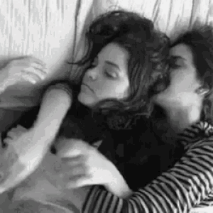 You grab her arm and wrap yourself in a cuddle in it lovingly