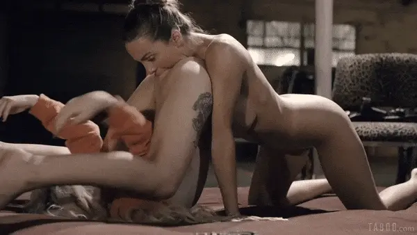 You flip her upside down and start drilling your tongue in her wet pussy!