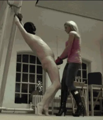 You secure his hands high above his head.  You grab his cock so he cannot move at all, then ram your knee into his balls!
