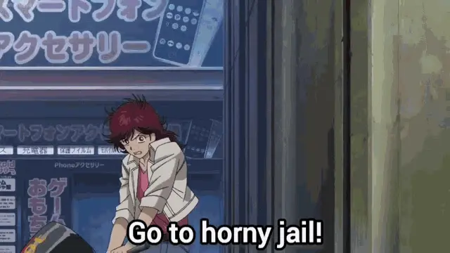 You have enough of his lewd remarks and lusty looks. You grab your trusty hammer and send him straight to horny jail!