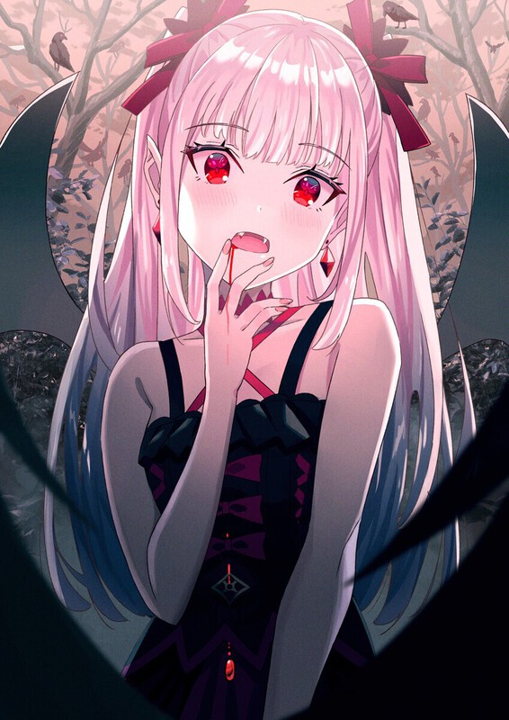 Hmm... all that crimson liquid shouldn't go to waste. You lick your fingers slowly and carefully while they watch.