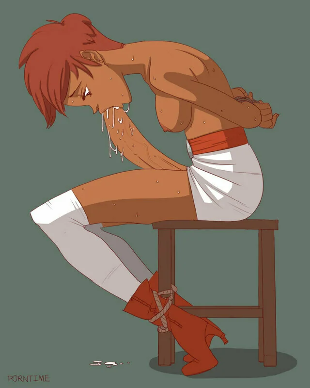 No panties, no problem! Giving your opponent a show, you demonstrate your flexibility by sucking your own cock! 