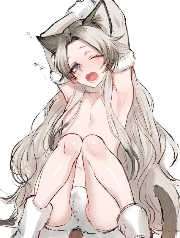 Vous vous déshabillez et affichez votre joli corps de catboy, les laissant boire dans chaque centimètre de votre forme légèrement féminine.