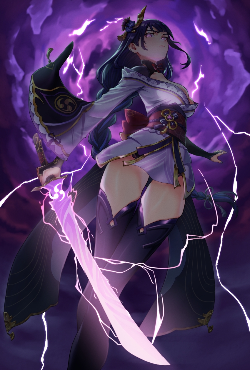 You channel your magical powers and send a lightning bolt down your weapon to shock your enemies. You feel a slight tingling from the charge along your armour, especially near your private parts.