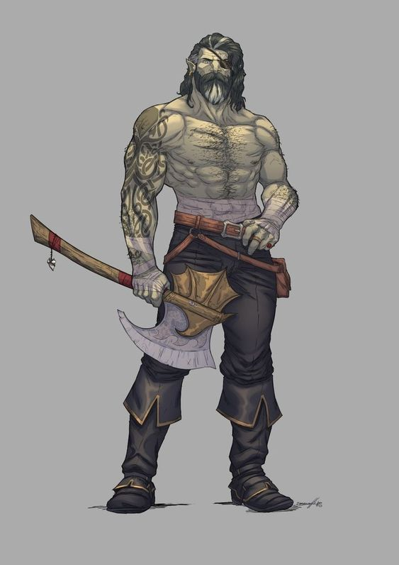 Shakh "the Disavowed" - "I was kast out a long time ago. Didn't botha me." : Shakh is an orc. Despite being an orc, he is quite different to what you would think of one. He isn't a meathead, nor is he some brutish idiot. Afte...